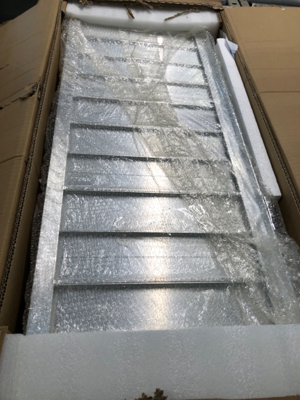 Photo 3 of 3FT Wheelchair Ramp,Non-Slip Portable Aluminum Ramp for Wheelchairs Single Fold 600lbs for Steps Stairs and Thresholds?Stairs, Doorways, Scooter (28.2" W x 35.8" L) (Non-Skid 3FT) 28.2x35.8 Inch (Pack of 1)