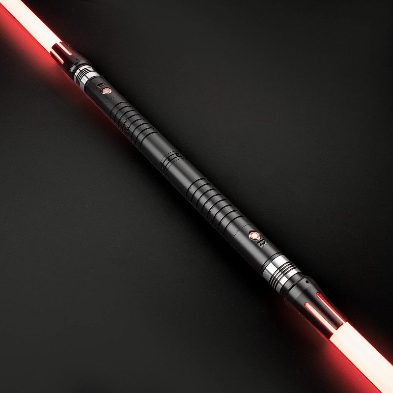 Photo 1 of Pro Double Bladed Dueling Lightsaber 2 Pack | Heavy-Duty Dual Light Saber | FX Sword Aluminum Hilt Duel Blade | Motion Swing Rechargable Toy for Adults & Kids | 11 RBG Colors 9 Custom Sounds