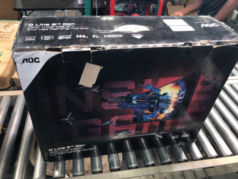 Photo 1 of AOC CQ27G2 27" Super Curved Frameless Gaming Monitor QHD 2K, 1500R VA, 1ms, 144Hz, FreeSync, Height adjustable, 3-Yr Zero Dead Pixel 27 in 2K QHD Curved 144Hz 1ms