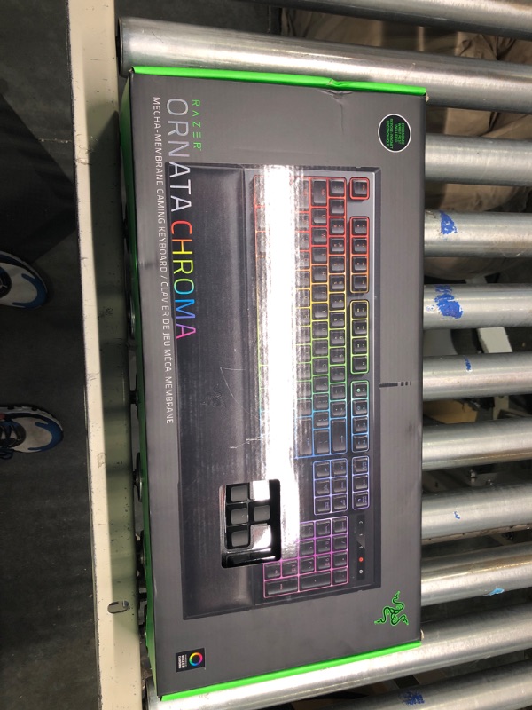 Photo 3 of Razer Ornata Chroma Gaming Keyboard: Hybrid Mechanical Key Switches - Customizable Chroma RGB Lighting - Individually Backlit Keys - Detachable Plush Wrist Rest - Programmable Macro Functionality Keyboard Ornata Chroma