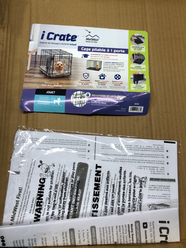 Photo 1 of 18-Inch Single Door iCrate with Fleece Bed1020490877
