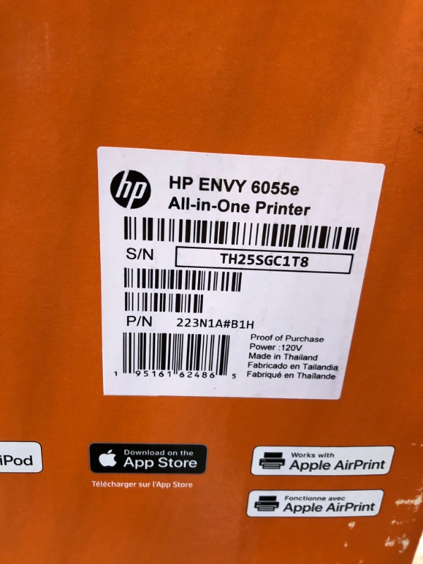 Photo 3 of ENVY 6055e Wireless Inkjet Printer with 6 months of Instant Ink Included with HP+