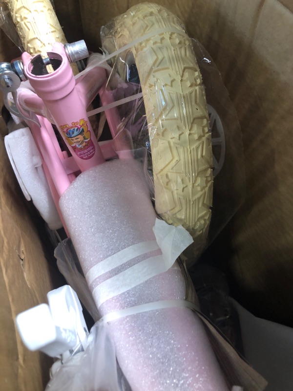 Photo 1 of ACEGER Girls Bike with Basket, Kids Bike for 3-13 Years, 14 inch with Training Wheels, 16 inch with Training Wheels and Kickstand, 20 inch with Kickstand but no Training Wheels. Pink 14 Inch
