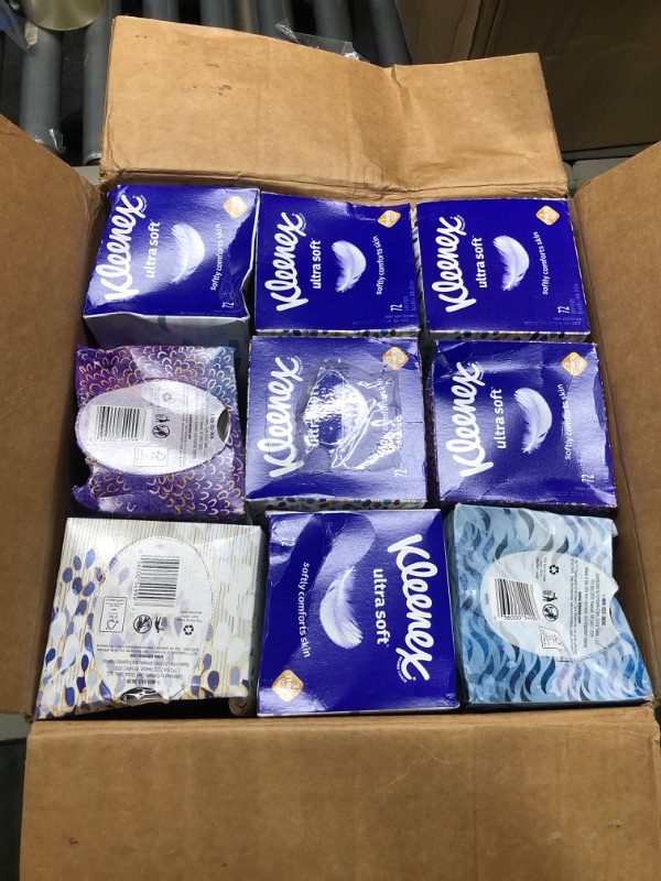 Photo 1 of Kleenex Expressions Ultra Soft Facial Tissues, Soft Facial Tissue, 18 Cube Boxes, 60 Tissues per Box, 3-Ply (1,080 Total Tissues) NEW
