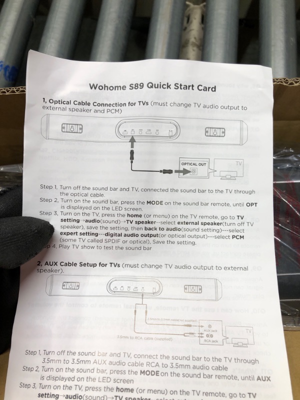 Photo 4 of Wohome Soundbar S89 28-Inch 80W with HDMI-ARC, Bluetooth 5.0, LED Display, Optical USB AUX Connection, 4 Speakers, 4 EQs, 110dB Surround Sound Bar Home Theater Audio Soundbar System for TV