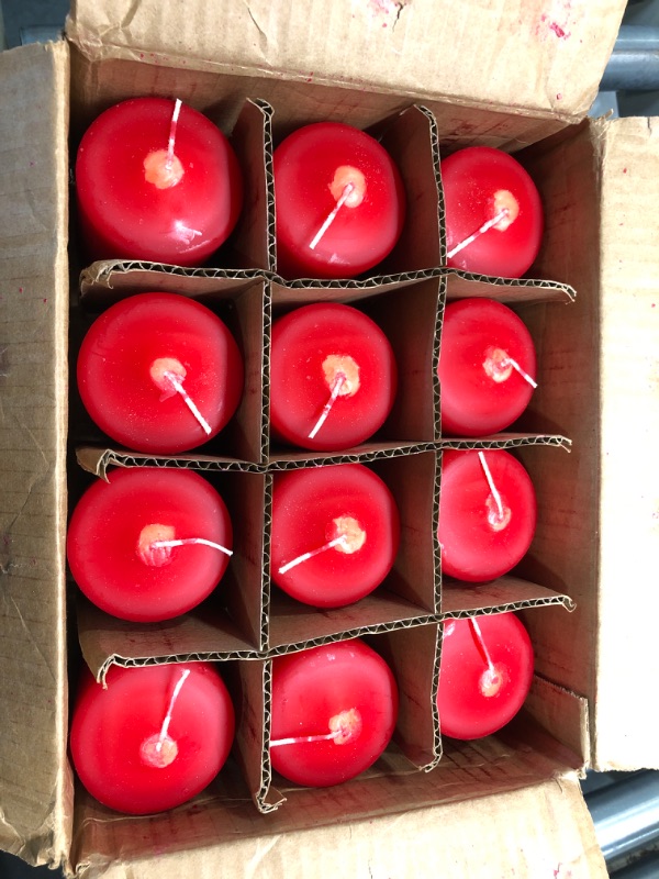 Photo 2 of 3 X 6 Pillar Candles Bulk Event Pack Round Unscented Premium Wax Pillar Candles for Wedding, Spa, Party, Birthday, Holiday, Bath, Home Decor and Christmas Decors Qty 12 (3X6, Red) 3 X 6 Red