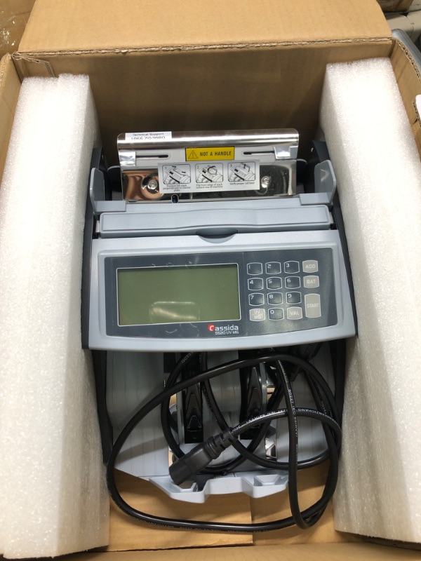 Photo 2 of Cassida 5520 UV/MG - USA Money Counter with ValuCount, UV/MG/IR Counterfeit Detection, Add and Batch Modes - Large LCD Display & Fast Counting Speed 1,300 Notes/Minute UV/MG Counterfeit Detection Detection