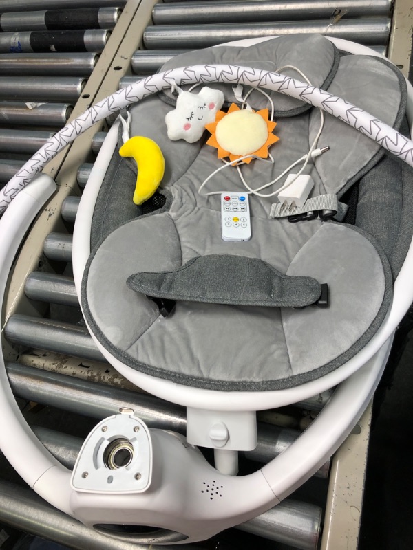 Photo 1 of Baby Swings for Infants, Bluetooth Baby Bouncer with Built-in Lullabies and Timer Function, 5 Swing Options Baby Chair for Newborn Infants to Toddler 0-9 Months, 5-20 lbs