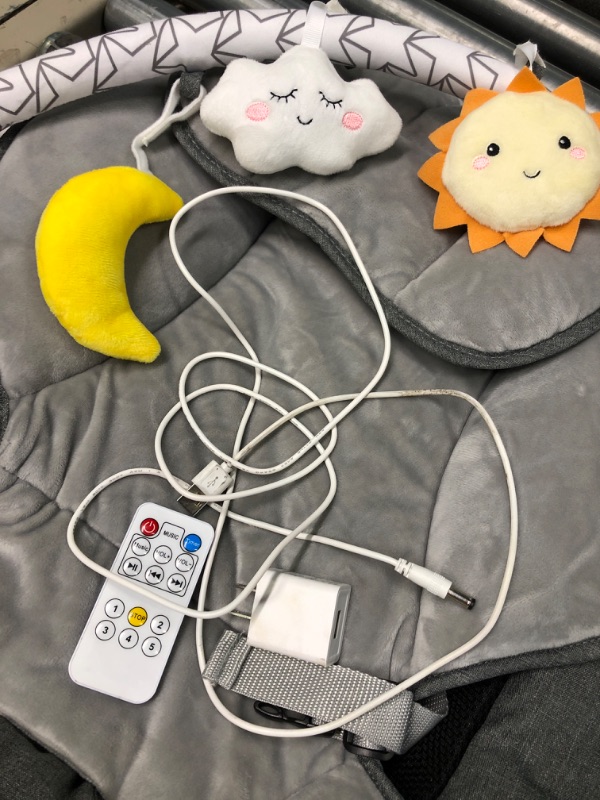 Photo 1 of Baby Swings for Infants, Bluetooth Baby Bouncer with Built-in Lullabies and Timer Function, 5 Swing Options Baby Chair for Newborn Infants to Toddler 0-9 Months, 5-20 lbs