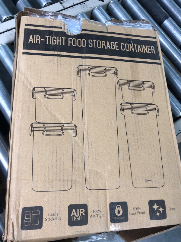 Photo 2 of 30 Pack Airtight Food Storage Containers for Kitchen Pantry Organization and Storage, BPA-Free, PRAKI Plastic Storage Canisters with Lids - Cereal, Flour and Sugar, Include 40 Labels, 6 Spoon & Marker