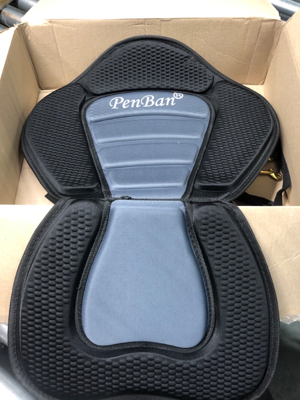 Photo 2 of Kayak Seats with Back Support for Sit On Top,Adjustable Cushioned Seat Pad with Back Storage Bag, Padded Canoe Seat Comfortable Kayak Seat Cushion for Paddle Board,Kayaking,Fishing,Boat Rafting