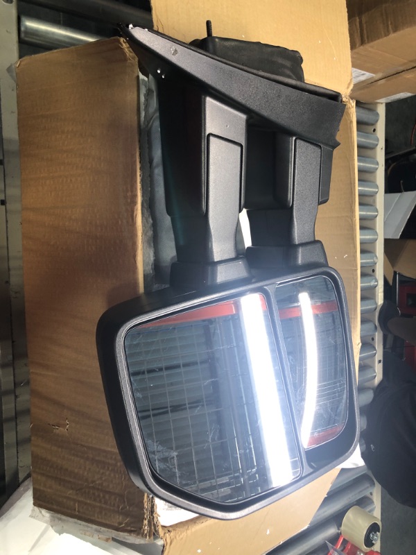 Photo 1 of AERDM New Pair towing mirror Black Housing fit for 2015 2016 2017 2018 Ford F150 Pickup Truck Towing Mirrors w/ Turn Signal, Auxiliary Lamp