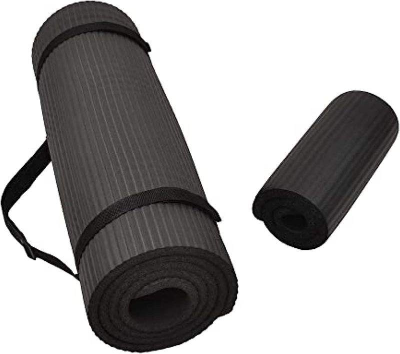 Photo 1 of BalanceFrom All Purpose 1/2-Inch Extra Thick High Density Anti-Tear Exercise Yoga Mat with Carrying Strap with Optional Yoga Blocks