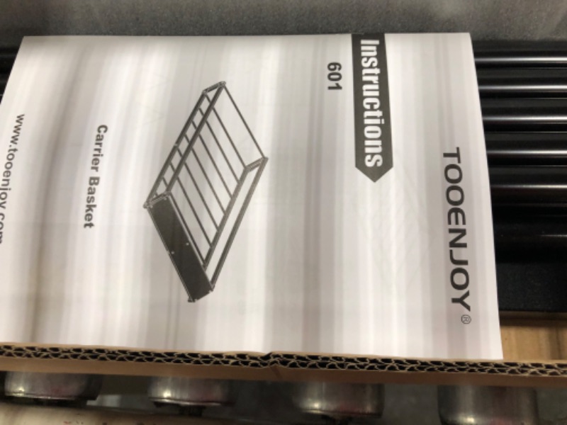 Photo 4 of TOOENJOY Roof Rack Cargo Basket, 43’’x 35’’x 4.7’’, Anti-Rust Rooftop Cargo Carrier with Removable Wind Fairing, Universal Car Top Luggage Holder for Car, SUV and Truck, 150 lbs Capacity Roof Basket
