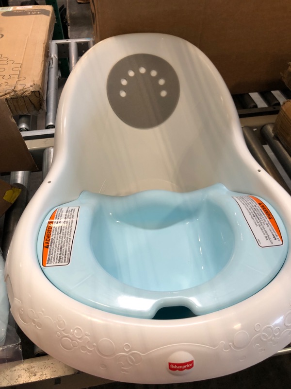 Photo 4 of Fisher-Price 4-In-1 Sling 'N Seat Bath Tub, Pacific Pebble, Baby To Toddler Convertible Tub With Seat And Toys