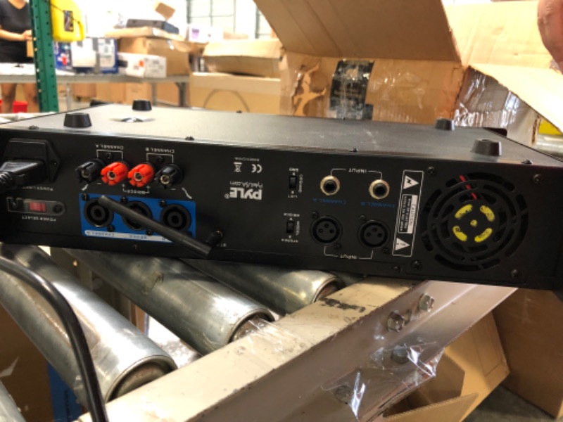 Photo 4 of Professional Audio Bluetooth Power Amplifier - 2-Channel Rack Mount Bridgeable, LED Indicators, Shockproof Binding Posts, Cooling Fans 1000 Watt - Pyle PTA1000