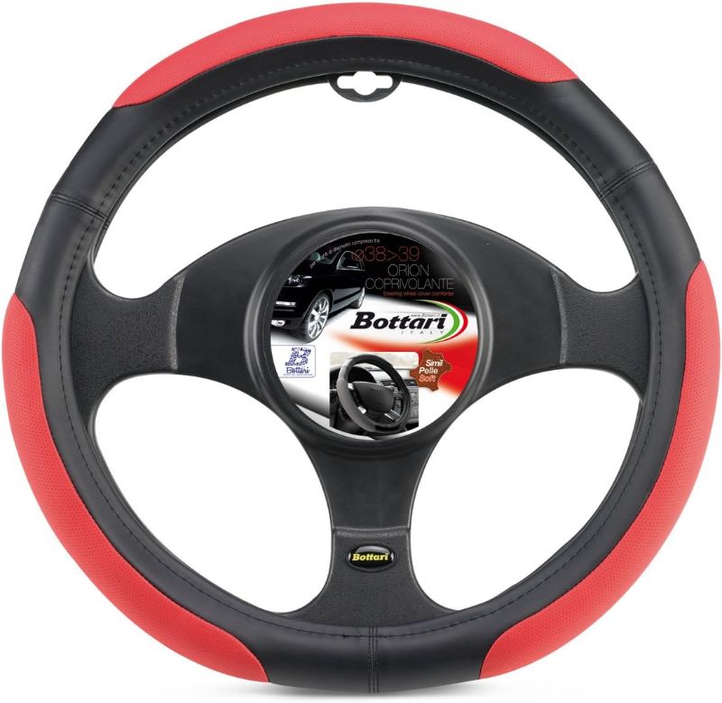 Photo 1 of 
Bottari 16288 Car Steering Wheel Cover Orion, in odorless Material, Red, Diameter 37-39 cm