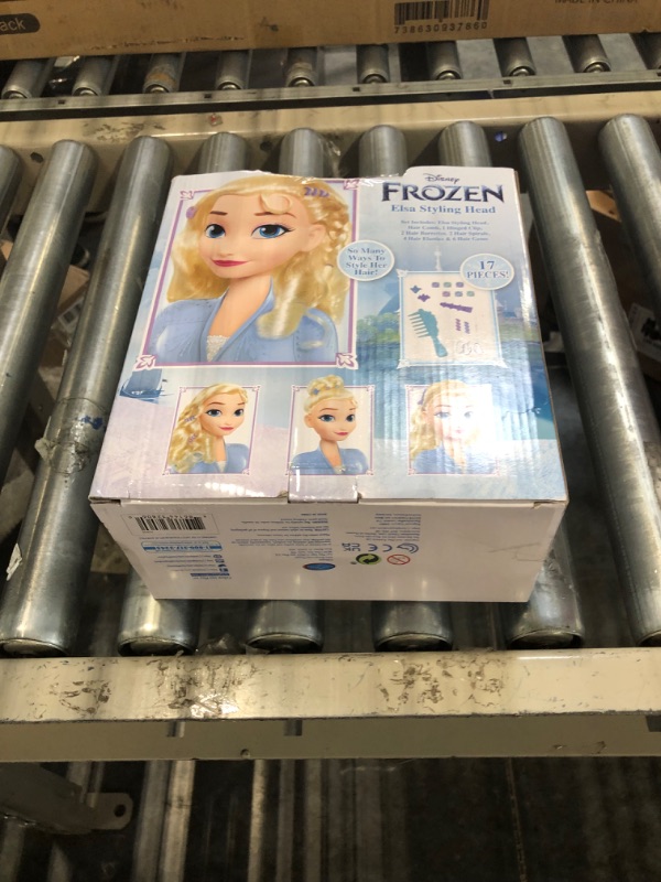 Photo 1 of Disney Frozen 2 Elsa Styling Head, 14-Pieces Include Wear and Share Accessories, Blonde, Hair Styling for Kids, by Just Play