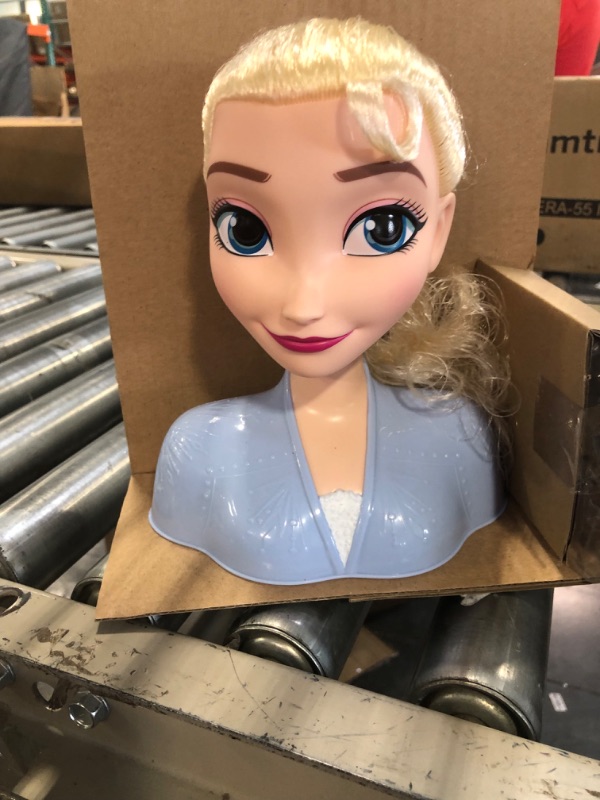 Photo 3 of Disney Frozen 2 Elsa Styling Head, 14-Pieces Include Wear and Share Accessories, Blonde, Hair Styling for Kids, by Just Play