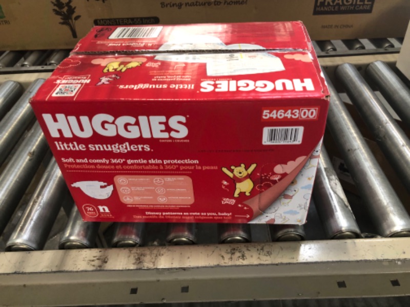 Photo 2 of Baby Diapers Size Newborn (up to 10 lbs), 76ct, Huggies Little Snugglers Newborn (76 Count)