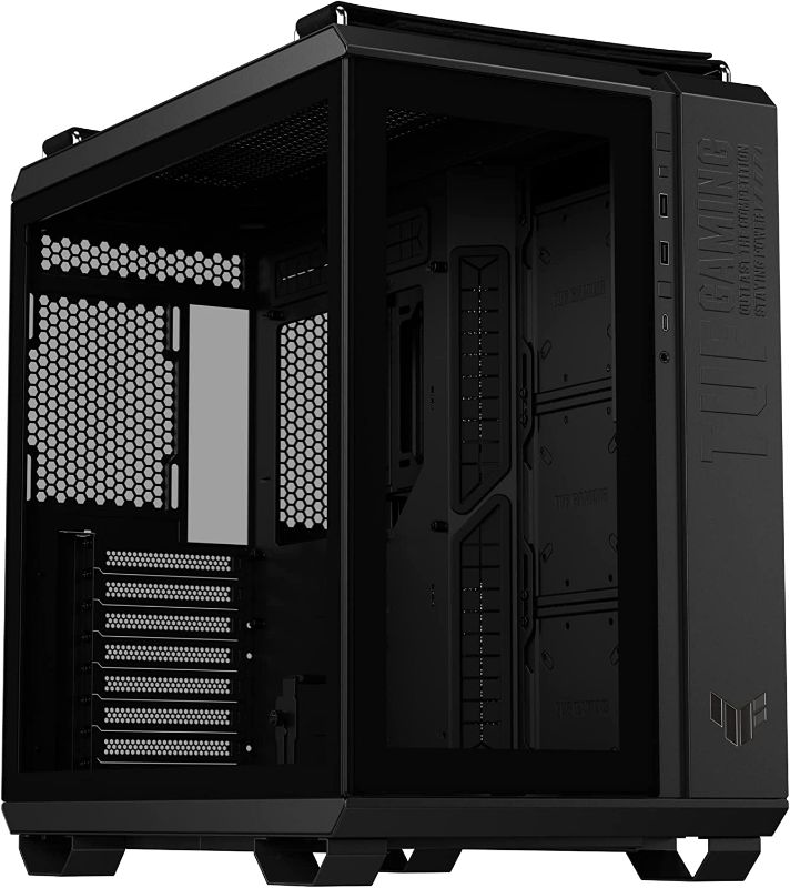 Photo 1 of ASUS TUF Gaming GT502 ATX Mid-Tower Computer Case with Front Panel RGB Button, USB 3.2 Type-C and 2X USB 3.0 Ports
