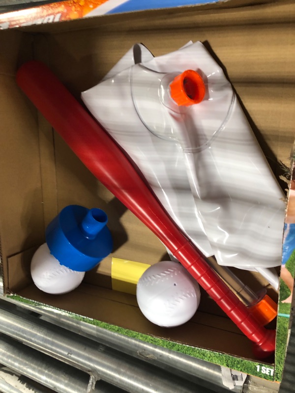 Photo 1 of BANZAI Splash & Slam Baseball, Includes Plastic Bat + 2 Plastic Balls + Home Plate & Bases, Family & Children Outdoor Water Toys, Backyard Batting Practice, Ages 3+