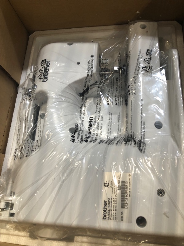 Photo 1 of Brother HC1850 Computerized Sewing and Quilting Machine and Brother SA156 Top Load Bobbins, 2 packs of 10 (20 total)
**BRAND NEW IN BOX STILL WRAPPED IN FACTORY PACKAGING**