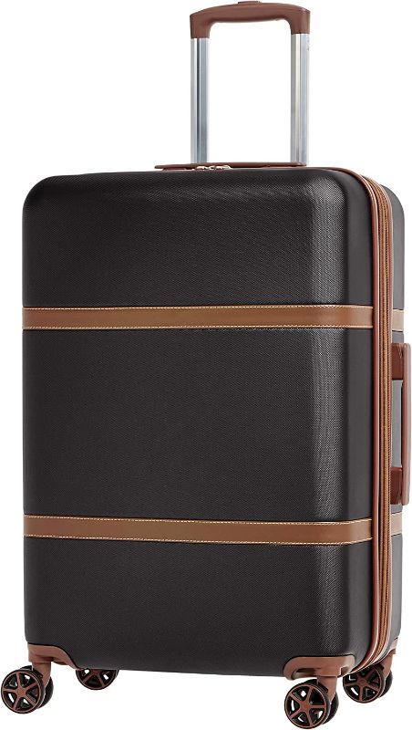 Photo 1 of Amazon Basics Vienna Spinner Suitcase Luggage - Expandable with Wheels - 26.7 Inch, Black