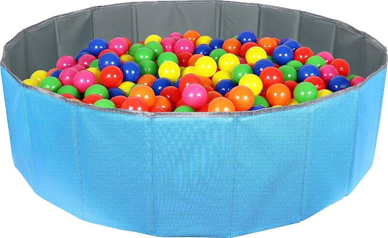 Photo 1 of Click N’ Play Ball Pit for Toddlers and Kids, Holds Over 400 Balls, Soft, Foldable and a Reusable Storage Bag is Included, Great as a Play Pool for a Dog, for Indoor or Outdoor Use,