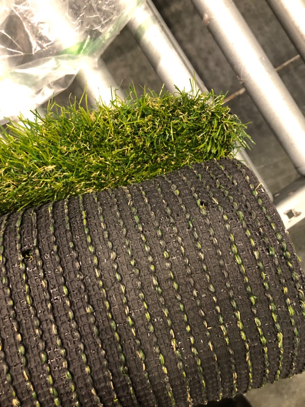 Photo 4 of Artificial Grass Thick Turf (1.38" Custom Sizes) Multi-use Fake Pet Grass Indoor/Outdoor Rug Synthetic Lawn Carpet,Faux Grass Landscape for Patio,Garden,Astroturf for Dogs with Drain Holes 3FTx8FT 3 Ft