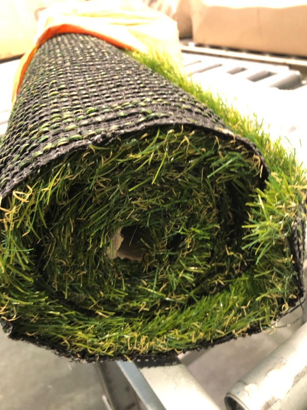 Photo 1 of Artificial Grass Thick Turf (1.38" Custom Sizes) Multi-use Fake Pet Grass Indoor/Outdoor Rug Synthetic Lawn Carpet,Faux Grass Landscape for Patio,Garden,Astroturf for Dogs with Drain Holes 3FTx8FT 3 Ft