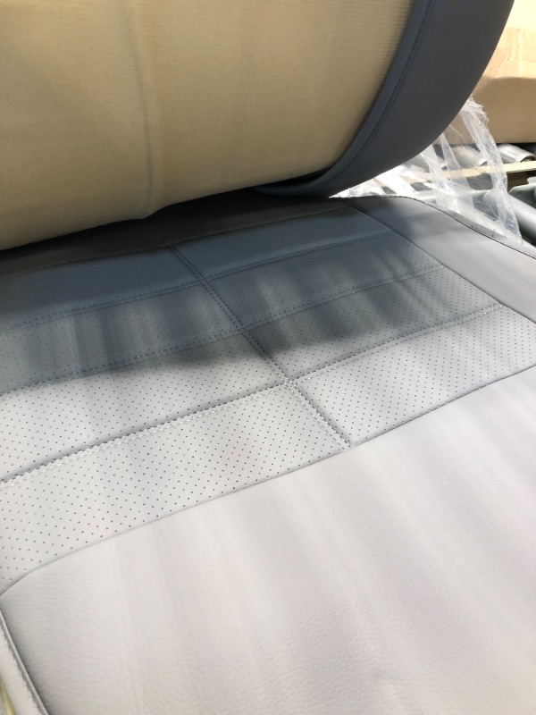 Photo 1 of AOOG Leather Car Seat Covers, Leatherette Automotive Seat Cover for Cars SUV Pick-up Truck, Universal Non-Slip Car Seat Cover Waterproof Protectors Interior Accessories, Rear, Gray REAR SEAT GRAY