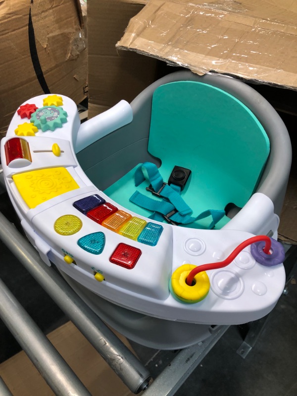 Photo 3 of Infantino Music & Lights 3-in-1 Discovery Seat and Booster - Convertible, Infant Activity and Feeding Seat with Electronic Piano for Sensory Exploration, for Babies and Toddlers, Teal