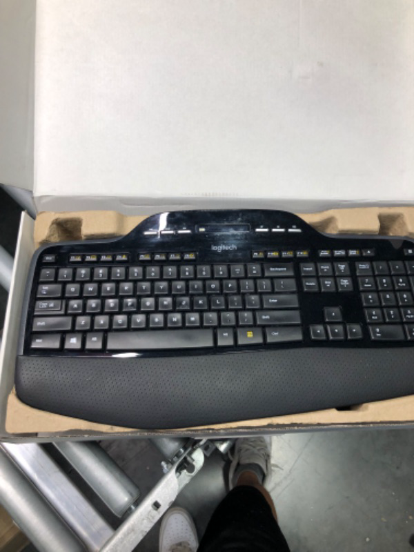 Photo 3 of Logitech MK710 Wireless Keyboard and Mouse Combo — Includes Keyboard and Mouse, Stylish Design, Built-In LCD Status Dashboard, Long Battery Life