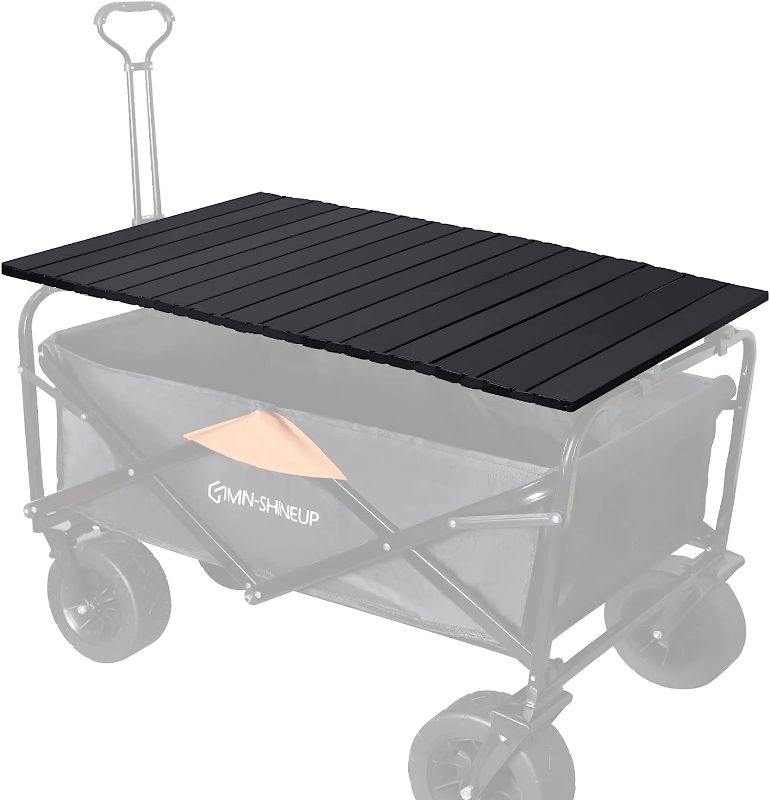 Photo 1 of Aluminum Alloy Collapsible Foldable Wagon Board Desktop Heavy Duty Gardeb Carts Metal Black Board for Outdoor Camping,Fit Our Store's Wagon 34.3x21.5 inch