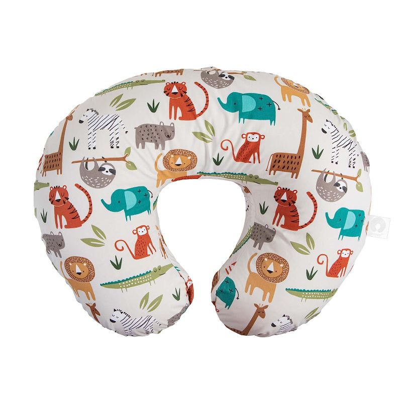 Photo 1 of Boppy Original Support Nursing Pillow, Neutral Jungle, Ergonomic Breastfeeding, Bottle Feeding, and Bonding, Firm Hypoallergenic Fiber Fill, Removable Cover, Machine Washable