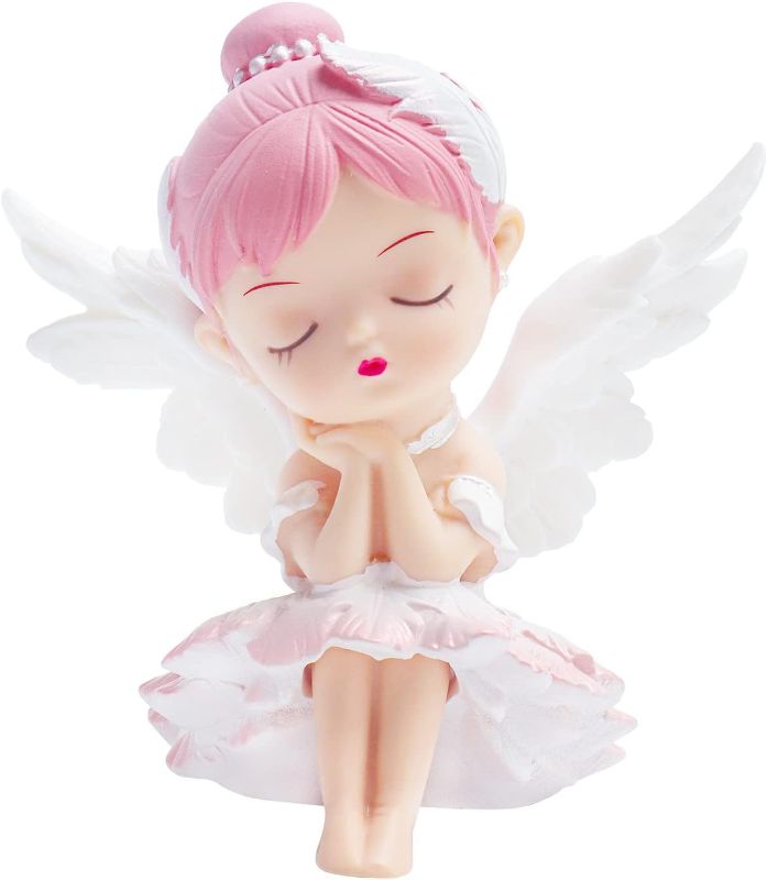 Photo 1 of Baby Girl Cake Topper Girl Cake Decoration Lovely Desktop Ornament Baking Cake Decoration Ornaments Chic Car Decoration for Car Home Decorations(Purple)