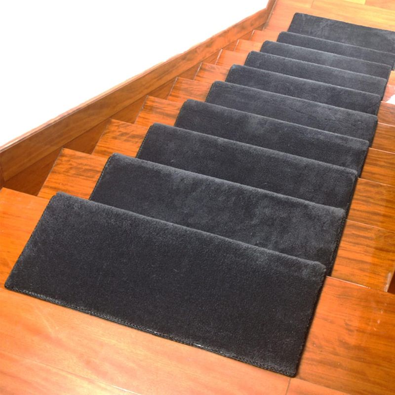 Photo 1 of Carpet Stair Treads Anti Slip Stair Mats Made of Cotton and Fiber Self-Adhesive & Easy Installation Safety Slip Resistant for Kids, Elders, and Dogs(30"x 10x1.3") (14pec, Dark Grey)