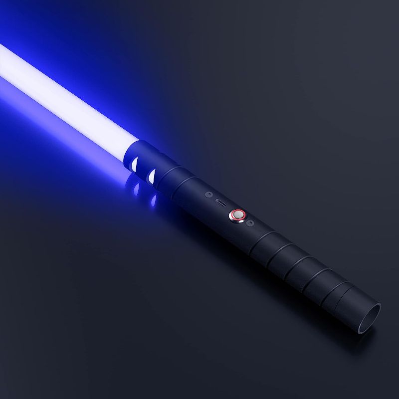 Photo 1 of jvmusaber Lightsaber-Toy Fx-Saber Dueling-Force RGB-Sword - Type-C Rechargeable Metal Hilt Force Fx Dueling Light Saber 15 Colors Real Lightsaber for Adults Metal Hilt Three Sound Mode (Black)