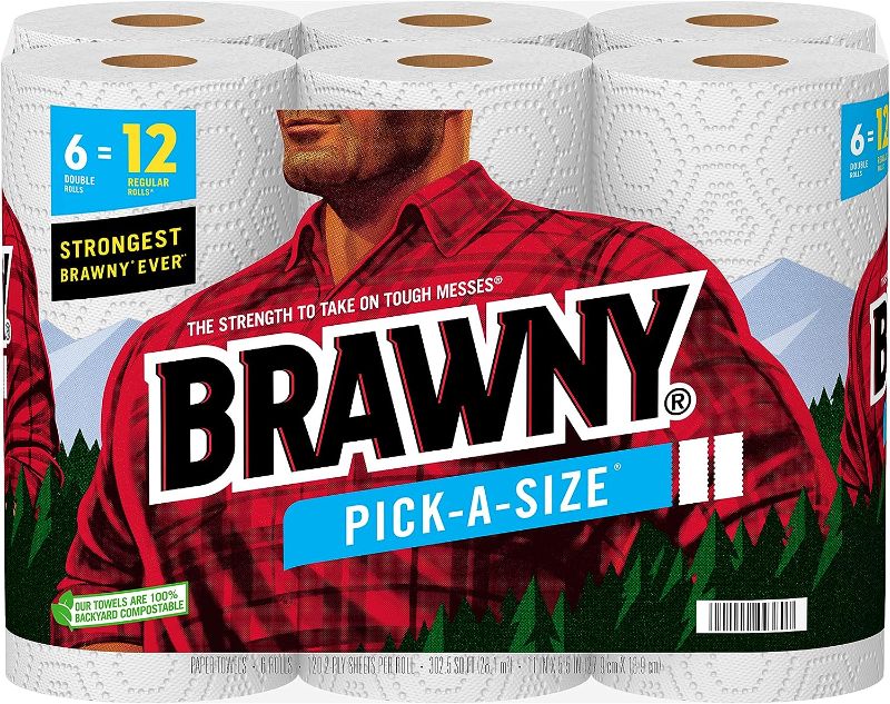 Photo 1 of Brawny® Pick-A-Size® Paper Towels, 6 Double Rolls
