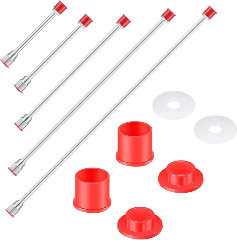 Photo 1 of 5 Pieces Airless Paint Sprayer Tip Extension Pole 5 Sizes Extension Rod for Airless Painting Spray Gun with Red Guard, 40 Inches, 29.95 Inches, 20 Inches, 12 Inches, 7.8 Inches
