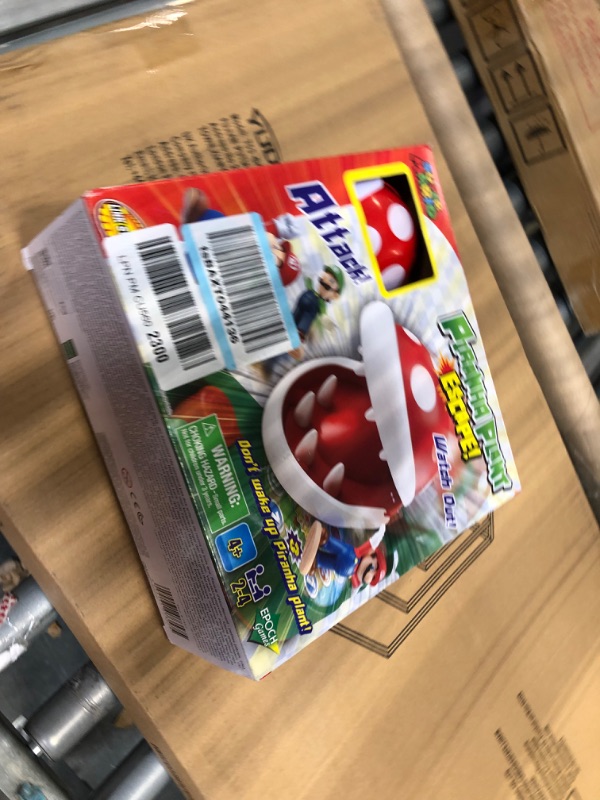 Photo 1 of Epoch Games Super Mario Piranha Plant Escape!, Tabletop Action Game for Ages 4+ with 2 Collectible Super Mario Action Figures