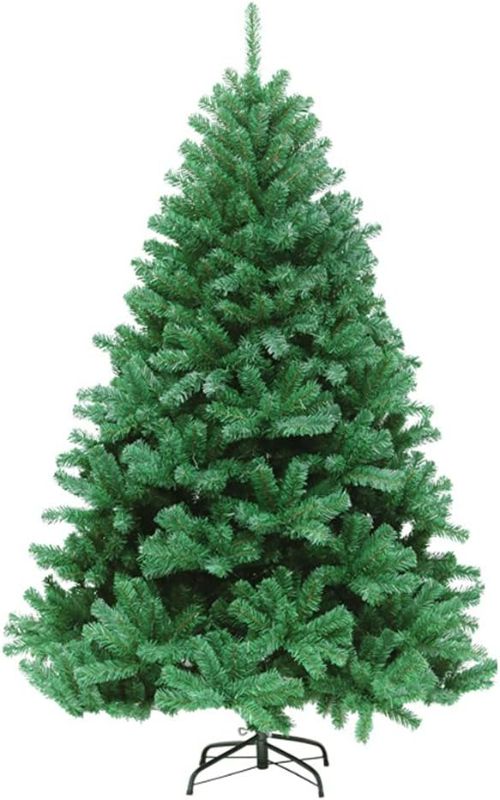 Photo 1 of 46inch Artificial Christmas Tree Xmas Pine Tree with Solid Metal Legs Perfect for Indoor and Outdoor Holiday Decoration, Green