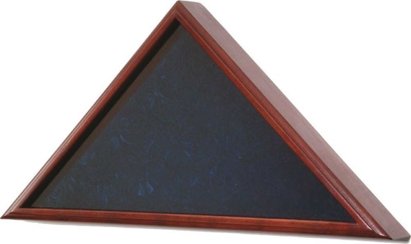 Photo 1 of All American Gifts Funeral Flag Display Case - for 5x9.5 Burial/Coffin/Casket Flag (Oak Wood with Dark Cherry Finish) - 100% Made in The USA!