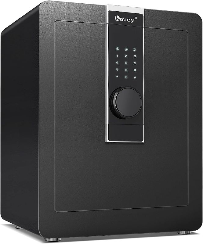 Photo 1 of Kavey 2.0 Cubic Safe Box, Home Safe with Digital Touch Screen Keypad and Upgraded Hidden Compartment, Safe Box with Dual Warning Alarm and LED Light, Removable Shelf, Safe for Home Hotel Office