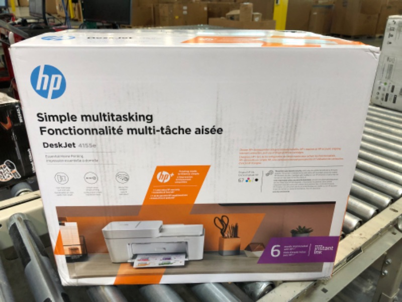 Photo 2 of HP DeskJet 4155e Wireless Color All-in-One Printer & 67XL Tri-Color High-Yield Ink Cartridge | 3YM58AN & 67XL Black High-Yield Ink Cartridge | 3YM57AN Printer + Tri-color Ink + Black Ink