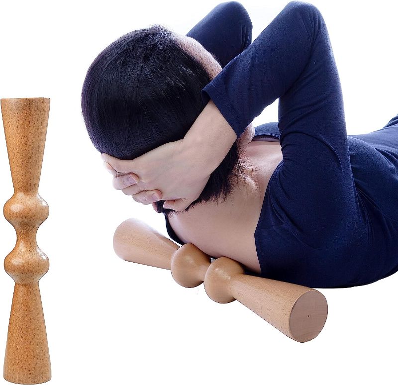 Photo 1 of Hovom Wood Muscle Release Tool,ma Roller , Back Massager,Release Back Bain,Full Back Pain Relief and Spine Stretch Tool,Wood Therapy Massage Tools(15inch)
