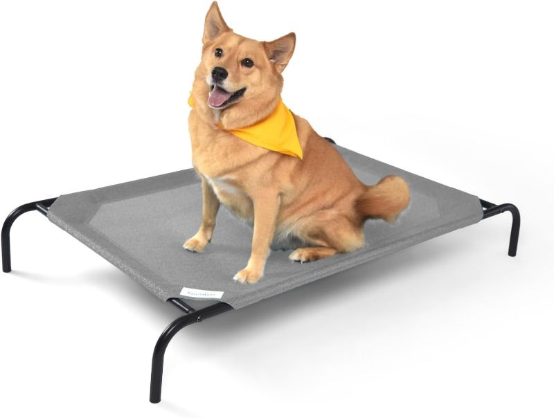 Photo 1 of COOLAROO The Original Cooling Elevated Dog Bed, Indoor and Outdoor, Large, Grey