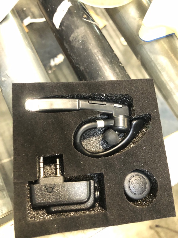 Photo 1 of LSENG Walkie Talkie Bluetooth Headset Earpiece with 2 Pin Wireless Dongle and PTT Button Compatible with Retevis BaoFeng Kenwood Btech Two Way Radios (Not Compatible with Motorola/Midland)