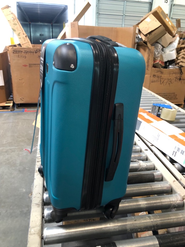 Photo 3 of Travelers Club Chicago Hardside Expandable Spinner Luggages, Teal, 20" Carry-On